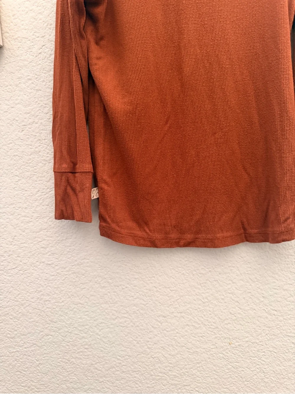 Kids Thermal Pajama Set in Cognac- Cozy Long Sleeve Top & Pants